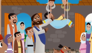 Jesus sanando a un paralitico